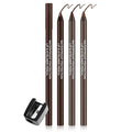 Ownest 3Colors Matte & Metallic Brown Gel Eyeliner Pen，Metallic-Finish Eyeliner Pencil Set for Women， Professional Eye Makeup Set - Colorful Eye liner with Sharpener