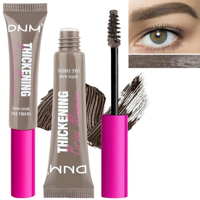 Tinted Thickening Brow Gel Mascara,Tinted Eyebrow Gel, Waterproof, Transfer-proof, Brush to Fill in Eyebrows and Cover Gray Hairs - Cruelty Free (2pcs 02 Cool Blonde)