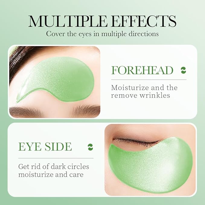 Aloe Vera Eye Masks - 60 PCS Under Eye Patches for Puffiness & Dark Circle, Moisturizing Firming Eyes Gel Pad Patches for Bag Puffiness Daily Skincare, Gifts for Women