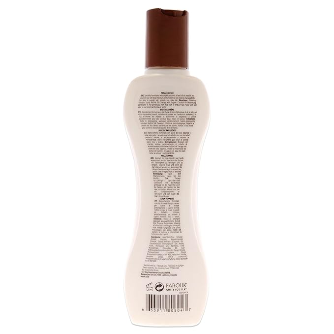 BioSilk Silk Therapy with Natural Coconut Oil Moisturizing Conditioner, Nourishing & Helps Eliminate Frizz, Sulfate, Paraben & Cruelty-Free, 5.64 Oz (Pack of 2)