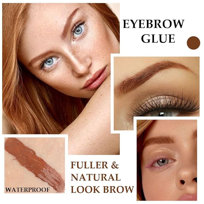 Tinted Thickening Brow Mascara,Tinted Eyebrow Gel,Waterproof, Transfer-proof, Brush to Fill in Eyebrows and Cover Gray Hairs - Cruelty Free (2pcs 04 Rich Auburn)