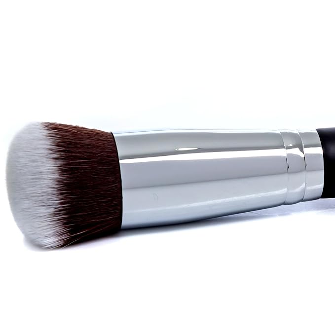 Mineral Powder Foundation Brush for Face – Finishing Powder Brush for Loose Pressed Powder, Setting Brush, Round Kabuki Foundation Brush, Synthetic