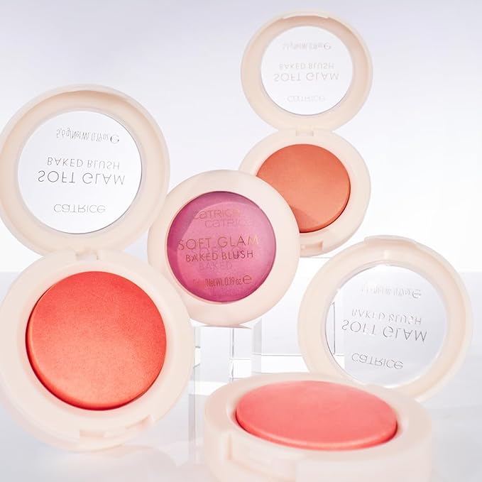 Catrice Soft Glam Baked Blush | Luminous, Lightweight Powder for Buildable Color | Vegan & Cruelty Free (030 | Cheeky Coral)