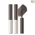 2 Pcs Tinted Eyebrow Cream,Ultra-Fine Brush Tinted Brow Gel Waterproof Long Wear Eye Brow Mascara Transfer-proof Natural Brow Makeup without Clumping, Dark Brown