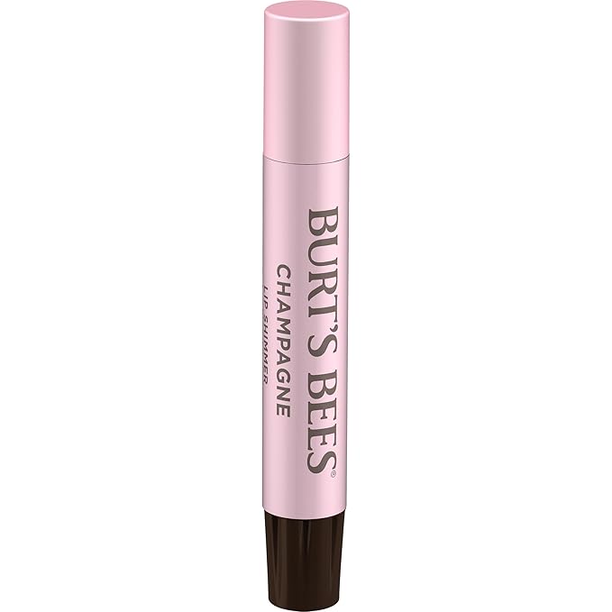 Burt's Bees Shimmer Lip Tint Set, Mothers Day Gifts, Tinted Lip Balm Stick, Moisturizing for All Day Hydration with Natural Origin Glowy Pigmented Finish & Buildable Color, Champagne (4-Pack)