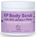 KP Body Scrub for Keratosis Pilaris | 10% AHA + PHA | Smooth Rough, Dry, Bumpy Skin | Exfoliating Body Scrub with Glycolic & Lactic acids | Gentle, Clean Formula | Sensitive Skin Safe, 16 oz, 453g