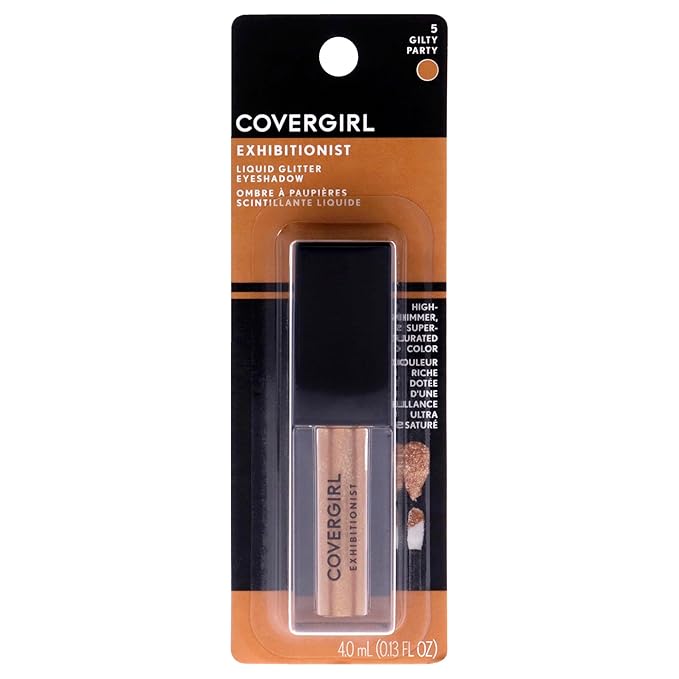 COVERGIRL Exhibitionist Liquid Glitter Eyeshadow, Gilty Party , 0.13 Ounce
