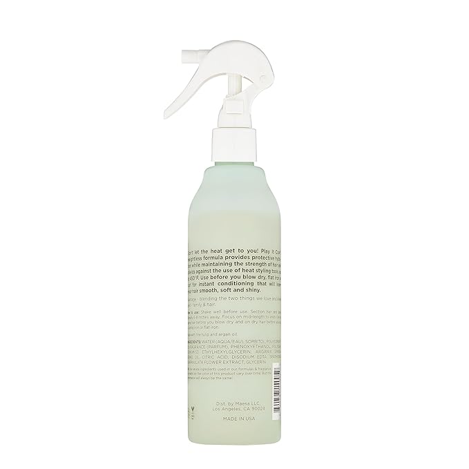 Hairitage Heat Protectant Spray for Hair - Up to 450 Degree Protection + Hydrates + Strengthens Hair - Leaves Hair Smooth + Shiny after Styling - For All Hair Types + Heated Styling Tools - 6 fl oz