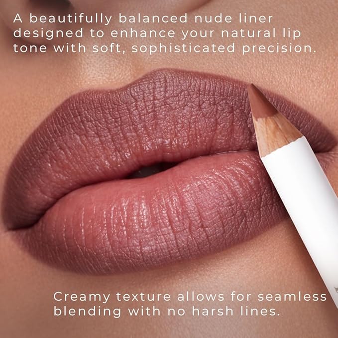 Honeybee Gardens Irresistible Lip Liner – Perfection Mocha Rose, Long-Lasting Lip Pencil, Smooth Precision Application, Vegan, Gluten-Free, Paraben-Free, 0.04 oz