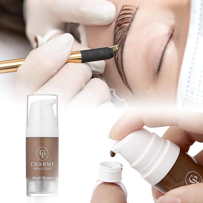 Charme Princesse Permanent Makeup Ink Microblading Ink Eyebrow Eyeliner Vegan Tattoo Ink 10ml Eyebrow Pigments Permanent Makeup Inks for Eyebrow Tattoo Plant Inks