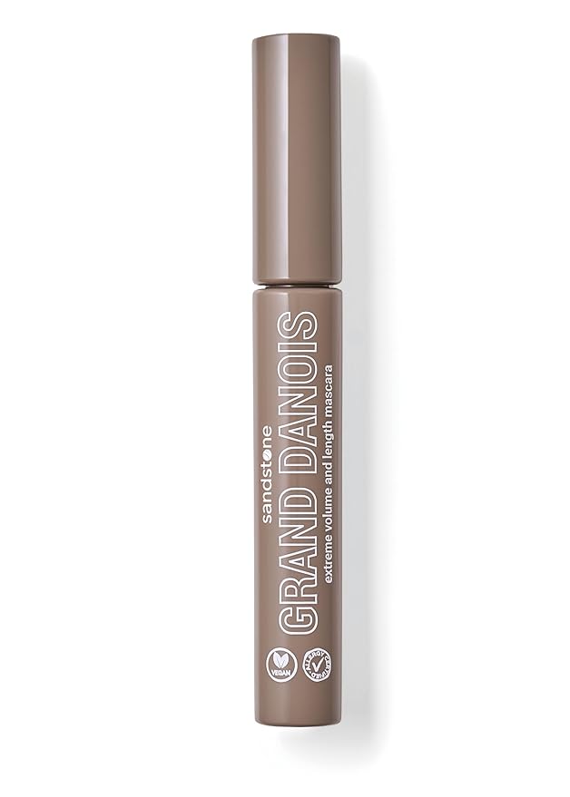 Sandstone Scandinavia Hypoallergenic Mascara for Sensitive Eyes – Brown – Smudge-Proof & Sweat-Resistant – Lengthening & Volumizing – Vegan, Fragrance-Free