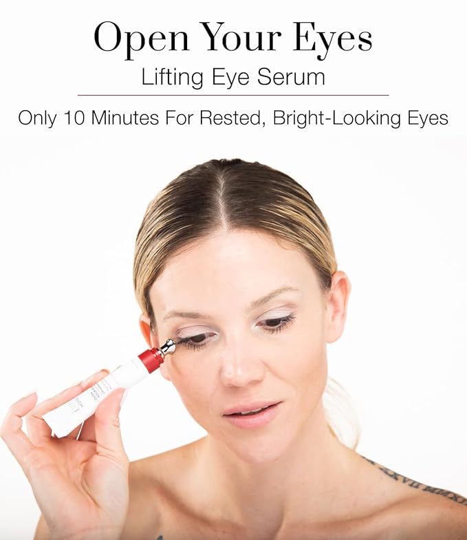 Hey Honey Open Your Eyes Lifting Eye Serum | Under Eye Cream for Dark Circles & Puffiness | Around The Eyes Hydration | Suitable For Sensitive Aging Skin | Delivers A Bright Rested look | 0.5 oz.