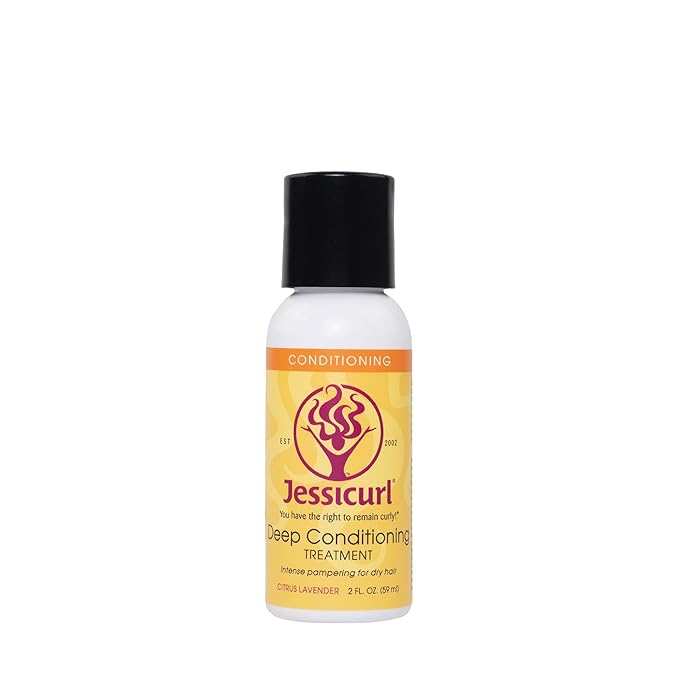 Jessicurl, Deep Conditioning Treatment, Citrus Lavender, 2 Fl oz. Deep Conditioner for Dry Damaged Hair, great Anti Frizz Hair Mask and Leave in Conditioner for Curly Hair