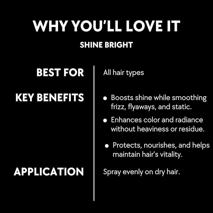 Artègo TOUCH Shine Bright Shine Enhancing Spray (8.5 fl oz) – Professional-Grade Ultra-Lightweight Finishing Spray