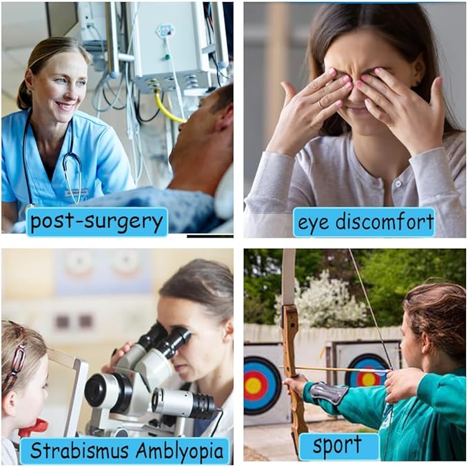 6pcs Eye Patch, Adjustable Soft Eye Patches for Adults and Kids,Medical Eyepatch for Amblyopia Lazy Eye,Left or Right Eyes, 6 Colors