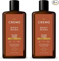 Cremo Body Wash Men, Notes of Red Currant, Pineapple, Ambergris and Moss, Rich-Lathering Golden Amber, 16 Fl Oz (Pack of 2)