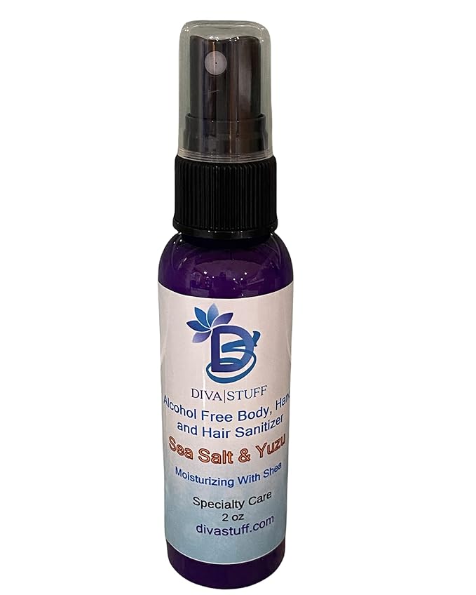Diva Stuff Hand and Hair Spray With Moisturizing Shea Oil, Sea Salt and Yuzu Scent, 2 oz