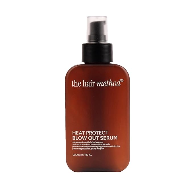 Heat Protect Blow Out Serum – Lightweight Protection Against Heat Damage with Hemisqualane, Pea Protein & Coconut Alkanes – Silicone-Free, Paraben-Free, Frizz-Free, Vegan, All Hair Types – 6.25 fl oz