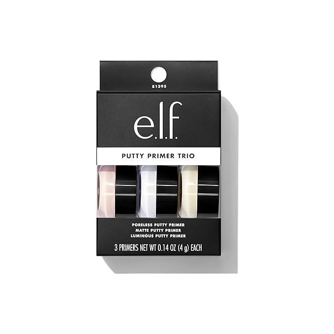 e.l.f. Cosmetics Putty Primer Trio, Includes Poreless Putty, Matte Putty & Luminous Putty, Travel Size, 0.14 Oz (4g) Each, 0.14 ounces