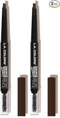 L.A. COLORS Browie Wowie Brow Pencil, Warm Brown CBP404 (Pack of 2)