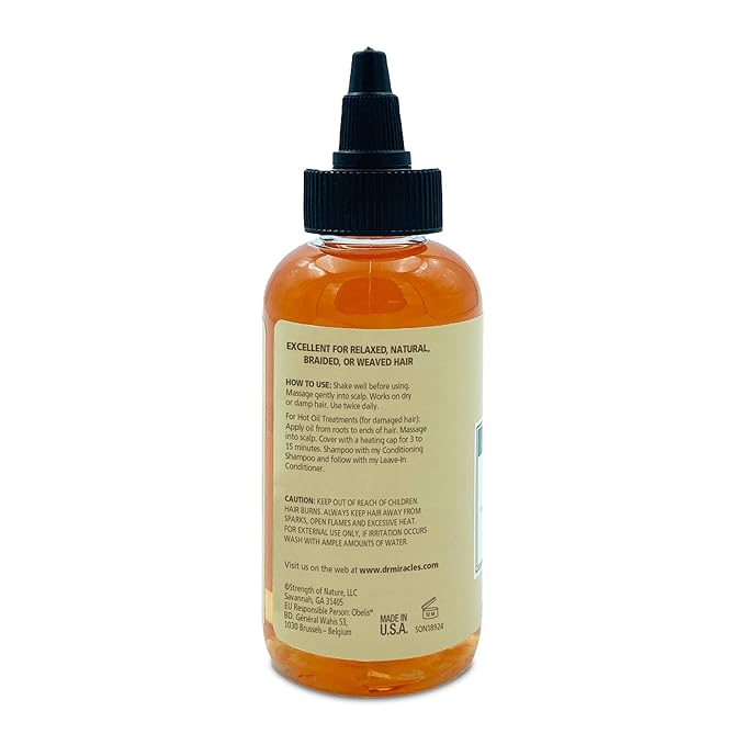 Dr, Miracle's Daily Moisturizing Gro Oil blended with Vitamins A,D,E, Avocado and Aloe Vera – Hair Growth & Scalp Treatment, Strengthens & Repairs, 4 Oz, Pack of 1