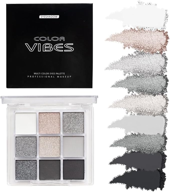 URQT 4 Pack/Set Eyeshadow Palette Set - Rich Colors Eye Makeup Kit, Black, Blue, Green, Purple Eyeshadow Shades, Natural Nude Matte Shimmer Glitter Naked Eye Shadow Pallete Set