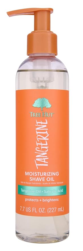 Tree Hut Tangerine Moisturizing Shave Oil, Gel-to-Oil Formula, Ultra Hydrating Barrier for a Close, Smooth Shave, For All Skin Types, 7.7 fl oz