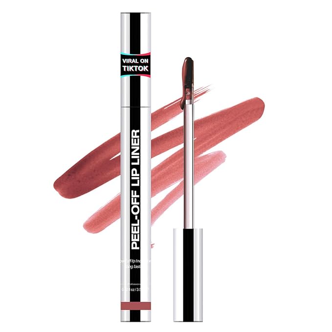 Lip Stain - Lip Liner Stain, Long Lasting Peel Off Lip Stain, Natural Matte Peel Off Lip Liner Stain, Waterproof, Transfer-proof, Easy to Use, Long Wear Lip Tattoo, Warm Gifts for Women (Rose)