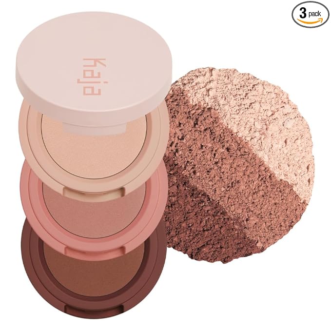 Kaja Beauty Bento Collection - Bouncy Eyeshadow Trio | Burnt Sandy Brown Tones, Travel Size, 13 Velvet Dream, 2019 Allure Best of Beauty Award, 0.03 Oz