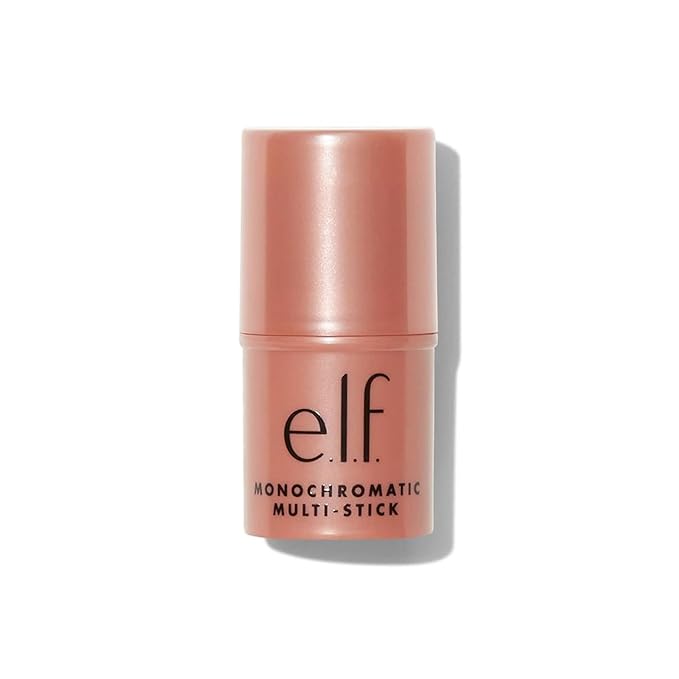 e.l.f. Monochromatic Multi Stick, Travel-Sized Luxuriously Creamy & Blendable Color For Eyes, Lips & Cheeks, Vegan & Cruelty-Free, Bronzed Cherry, 0.17 Oz