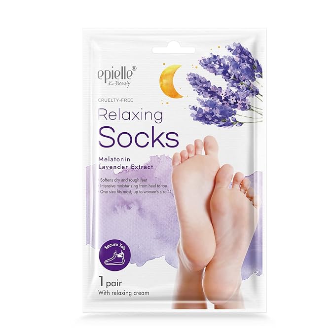 Epielle Assorted Foot Mask 5 Pairs, Deep Moisturizing Socks for Dry, Rough Feet & Cracked Heels, Soften with Shea Butter, Self Care Gifts for Women, Spa Kit, Mothers Day Gifts