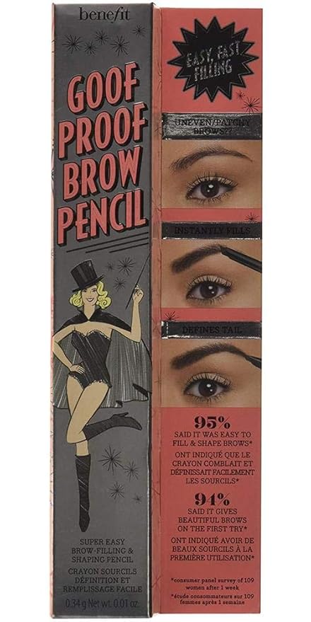 Benefit Goof Proof Brow Pencil - # 5 (Deep) 0.34g/0.01oz (Pack of 2)