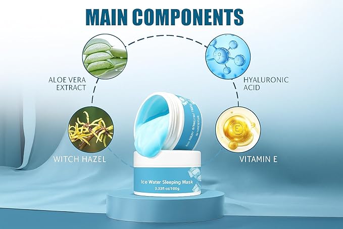 J Skin Beauty HYDRA MOIST Ice Water Sleeping Mask, 300g Fast absorbing.With cooling effect