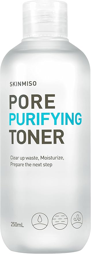 SKINMISO Pore Purifying Toner 8.4 fl oz/ 250ml with Licorice, Chives, and Marine Extracts for pH-Balancing and Deep Pore Cleansing, Made in Korea, K-Beauty