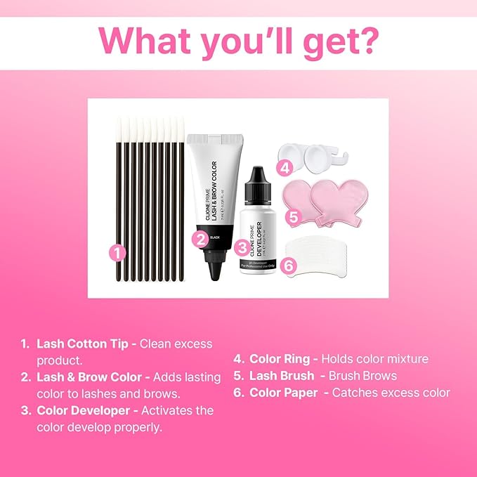Korean Eye Brow Color Kit - Eye Lash Color Kit Brow Color for Eyebrows Lash Color Black