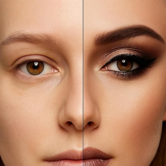 Eyeshadow Palette 9 Colors – Ultra Pigmented Metallic, Foil & Glitter Nude Neutral Shades, Waterproof Smudge-Proof Crease-Proof Long-Lasting Eye Makeup Palette for Everyday Glam, Party & Festival