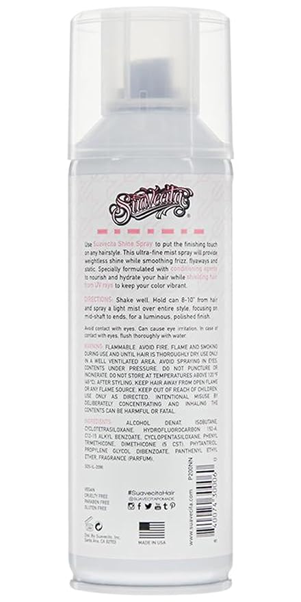 Suavecita Shine Spray. Cruelty-Free and Vegan Hydrating Finishing Shine Mist for Women with Dry, Fine, Thick or Frizzy Hair (6 ounce)
