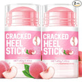 2Pcs Peach Scented Anti-Cracking Foot Cream Set,Natural Hydrating Heel Stick Balm,Deeply Moisturize & Soften,Repair Dry Cracked Skin,Smoothens Dry Cracked Feet