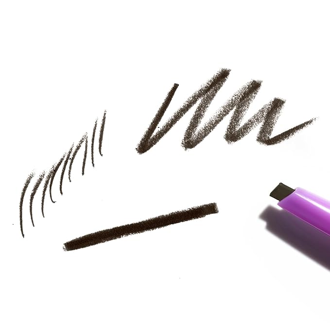 Kosas Brow Pop Eyebrow Pencil – Brow Pencil with Spoolie, Brown Black