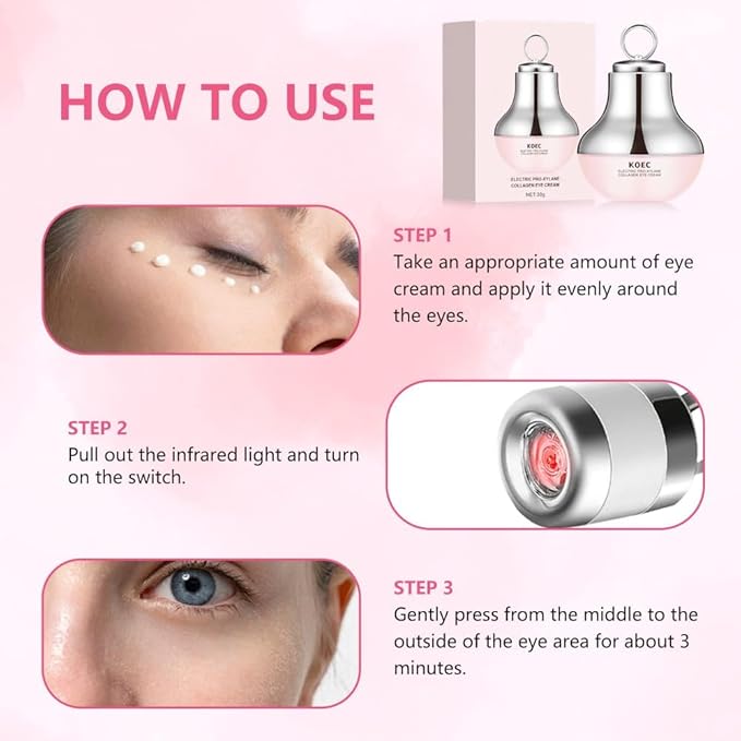 AH-8 Firming Neck Cream & Electric Massage Eye Cream Suit, Neck and Eye Tightening & Rejuvenating Set,Firming Smooth Fine Lines,Reduce Wrinkles & Deep Moisturizing Skincare,Day & Night Use(120g+50g)