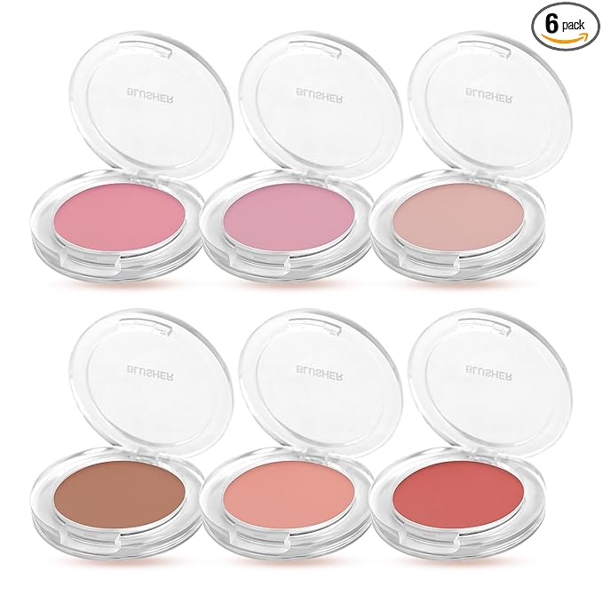 6 Colors Blush Stick,Solid Cream Blush,Multi-Use Blush Stick for Cheeks,Lips and Eye,High Pigmented Blush Makeup Stick Set D