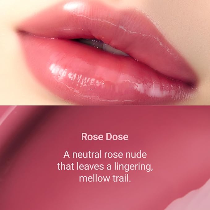 JUNG SAEM MOOL LIP-PRESSION Metal Serum Gloss | Hydrating Tinted Lip Balm with a Hygiene Precision Metal Applicator & Serum Infused Ingredients, Korean Lip Plumper Gloss (Special Set, Rose Doze)