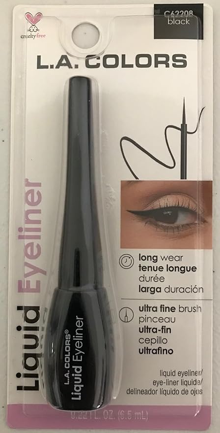 LA Colors Expressions Liquid Eyeliner, BLE430 Black, 0.22 Oz