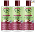 ORS Olive Oil Heat Protection Hair Serum with Coconut Oil for Restorative Shine 6.0 Ounce (Pack of 3)