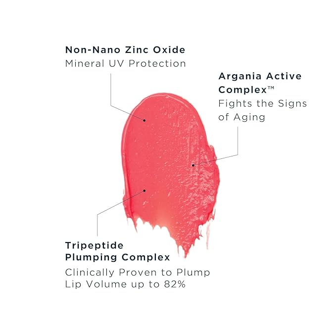 FRÉ Plump Me Peptide Lip Tint SPF 30 (Pampelonne) – 4-in-1 Plumping & Hydrating Mineral SPF 30 Lip Tint with 100% Non-Nano Zinc Oxide, Clean, Vegan Lip Care