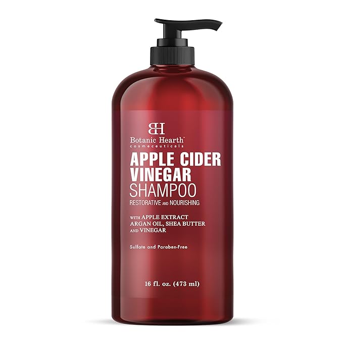 Botanic Hearth Apple Cider Vinegar Shampoo | Clarifying And Nourishing, Reduces Itchy Scalp, Dandruff & Frizz | Sulfate Free, For All Hair Types, Men And Women | 16 Fl Oz