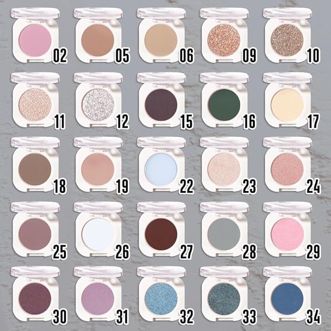 Dark Teal Glitter Single Eyeshadow, Lightweight Blendable Mini Eye Shadow for Older Women, Monochrome Eyeshadow Palette Makeup Pigmented Waterproof, Vegan & Cruelty-Free, 33