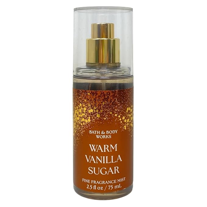 Bath & Body Works Warm Vanilla Sugar 2 Pack Mini Fragrance Mist Bundle with a Natural Oats Sample Soap - Travel Size