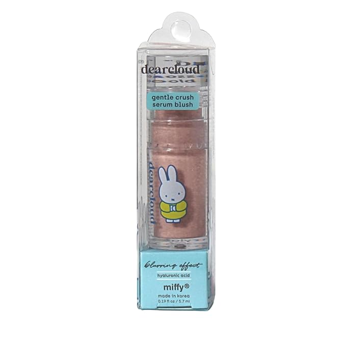dearcloud Miffy Gentle Crush Serum Blush – Liquid Blush for Cheeks with Hyaluronic Acid – Korean Beauty Makeup - .19 fl oz (Fine Art)