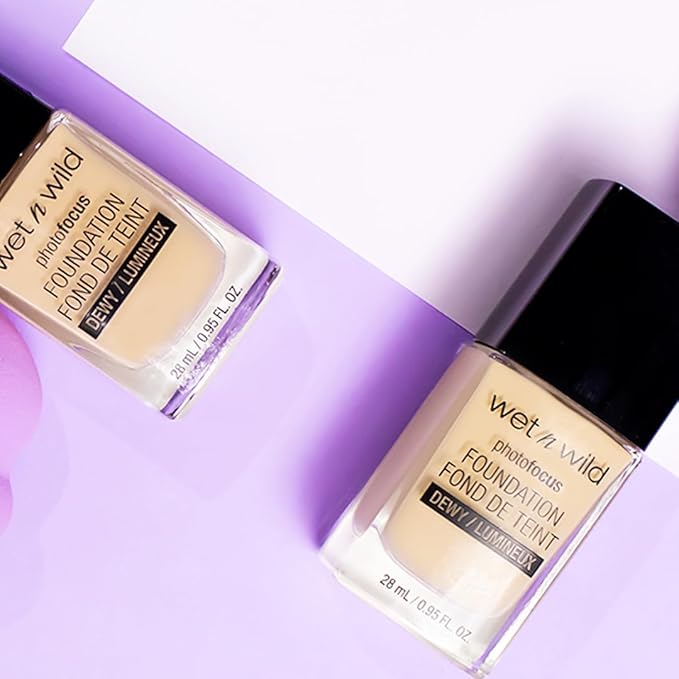wet n wild Photo Focus Dewy Foundation Cream Beige (Pack of 2)